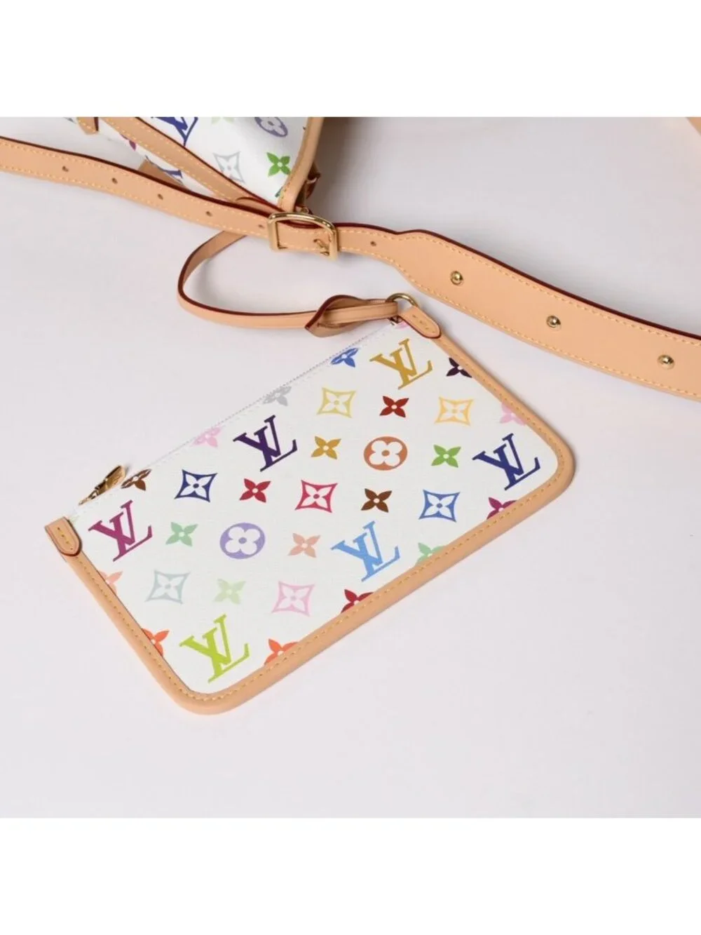 Louis Vuitton LV TM Carryall PM Shoulder Bag Monogram Multicolor Takashi